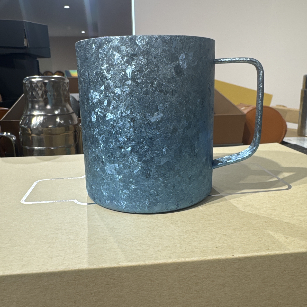 410毫升无盖冰花纯钛加厚双层复古茶杯马克杯水杯