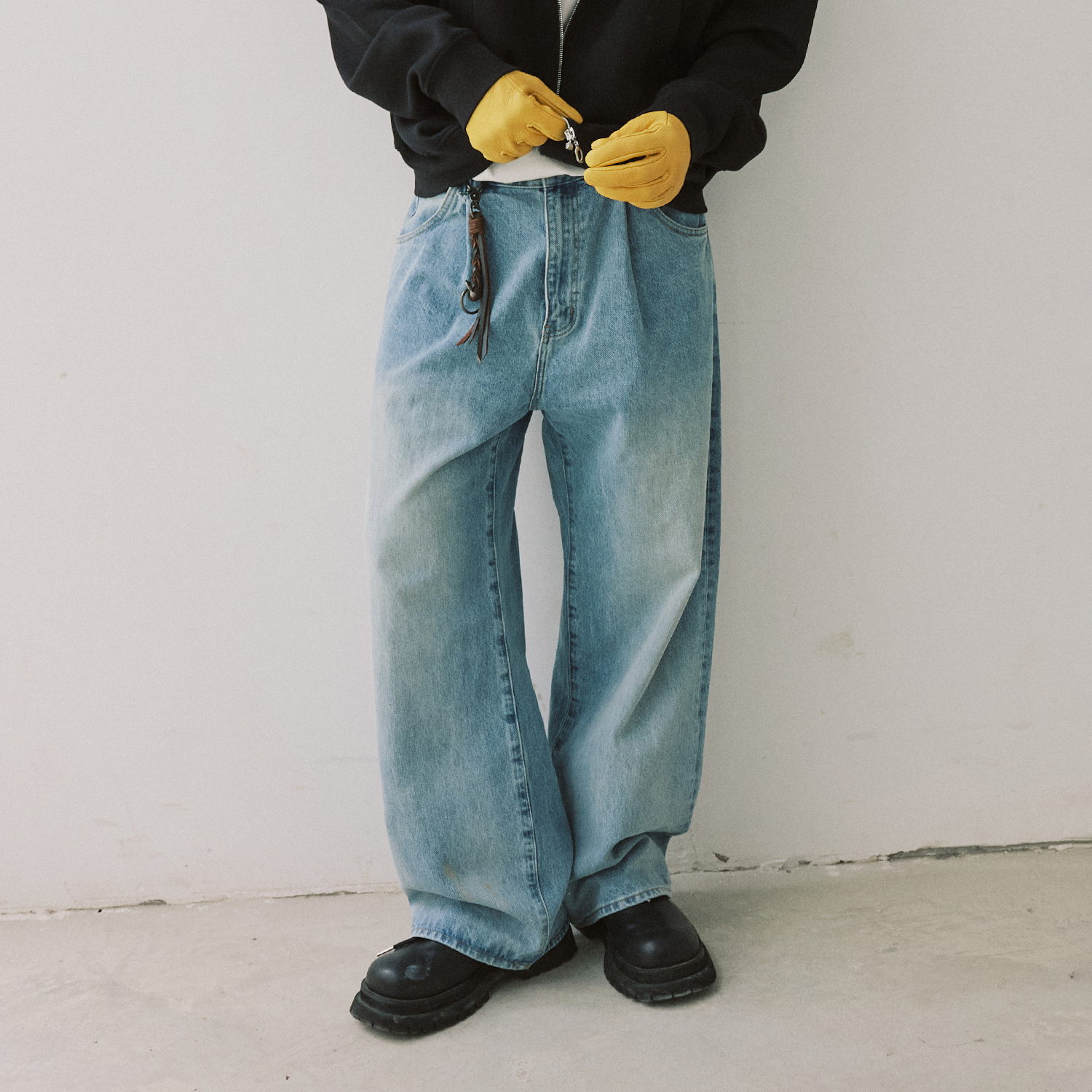 NORYBRAND 24FW经典复古水洗baggy牛仔直筒长裤vintage cleanfit