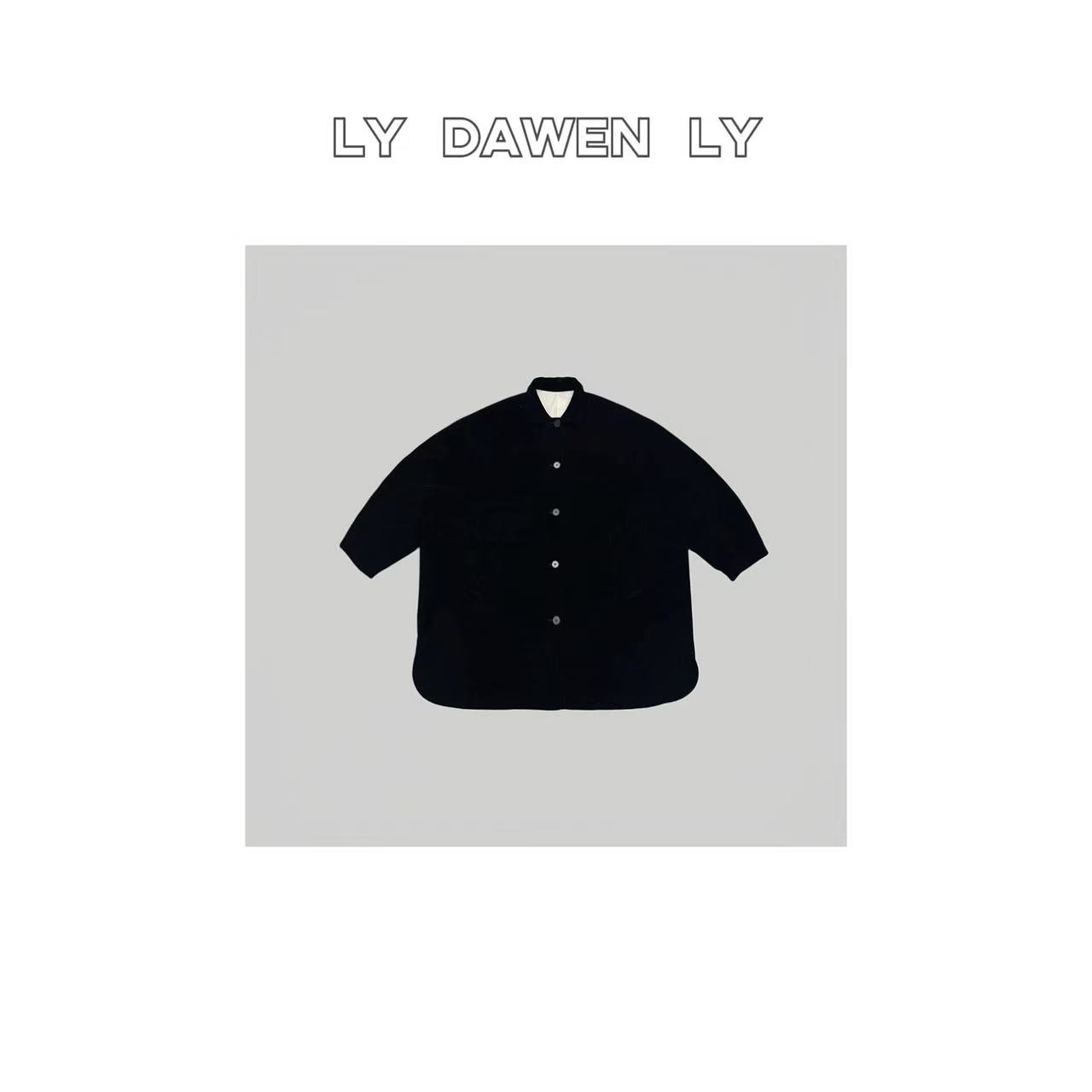 DAWEN  |  定制日系极简复古通勤百搭腔调廓形丝绒外套  N171#