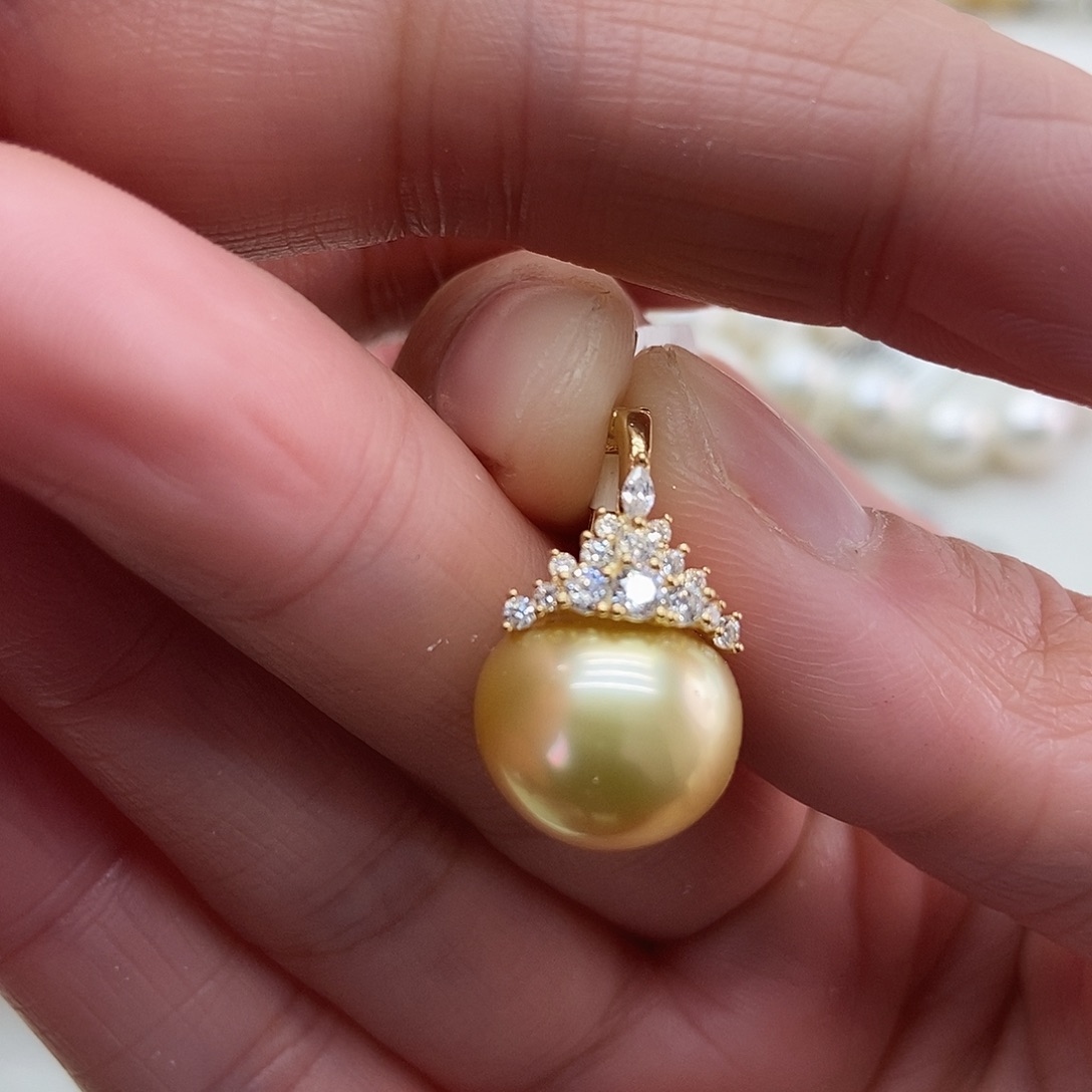 海水珍珠吊坠(不含链)银S925镶嵌@@D0054