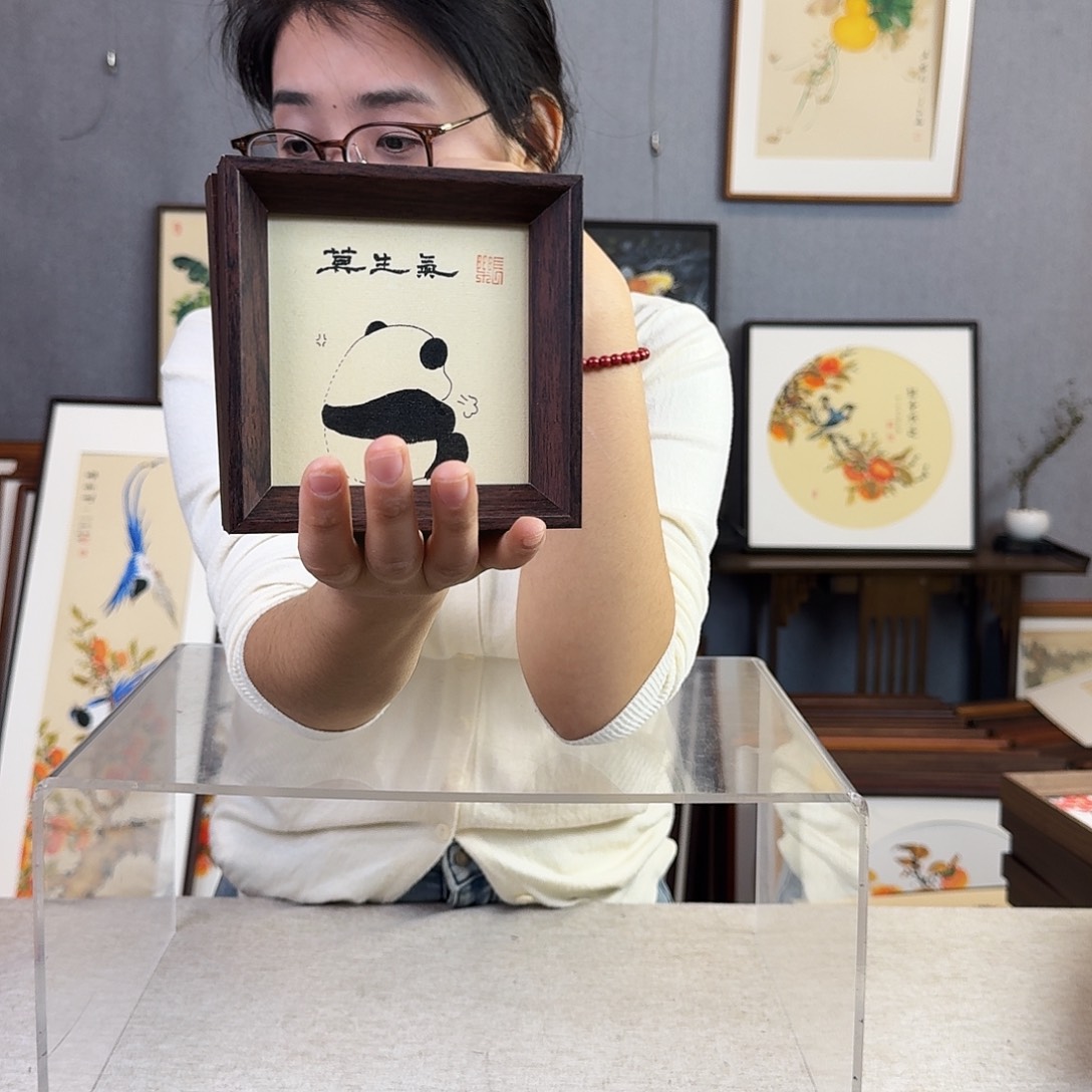 国画手绘带框尺寸：12*12