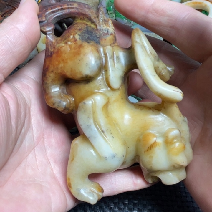 白玉菩提把件漂亮