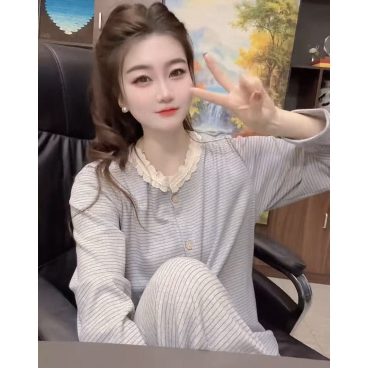 『舒适条纹F』简约设计款百搭时尚睡衣10512