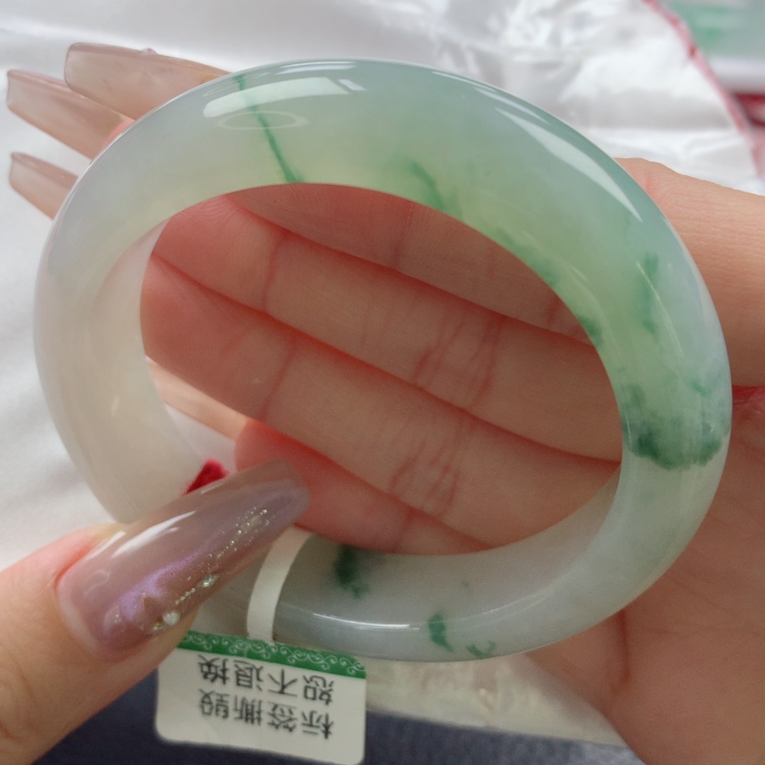 未镶嵌手镯翡翠缅甸天然翡翠货56.5