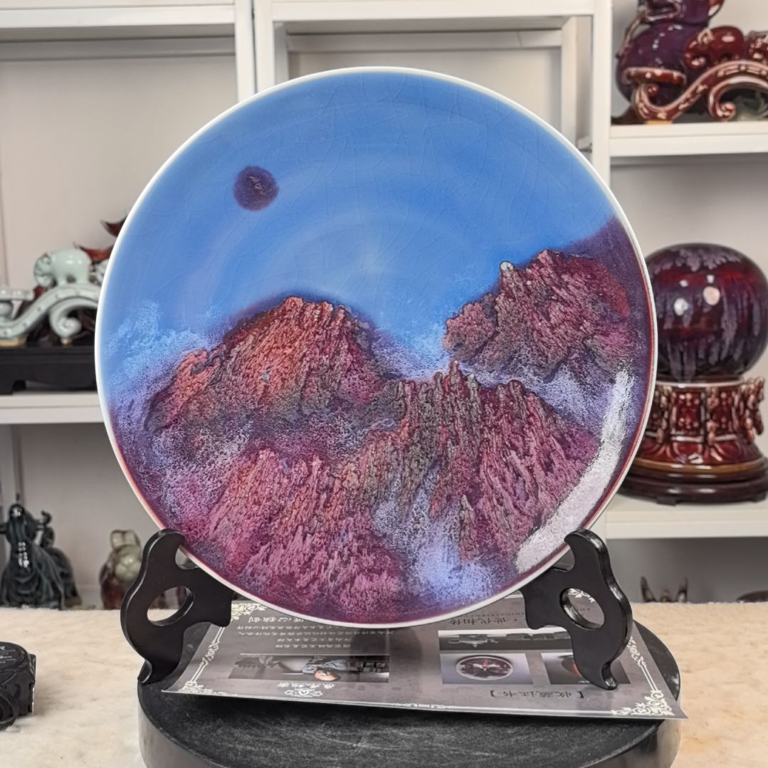 摆件梦*钧瓷摆件神後鎮鈞瓷擺件