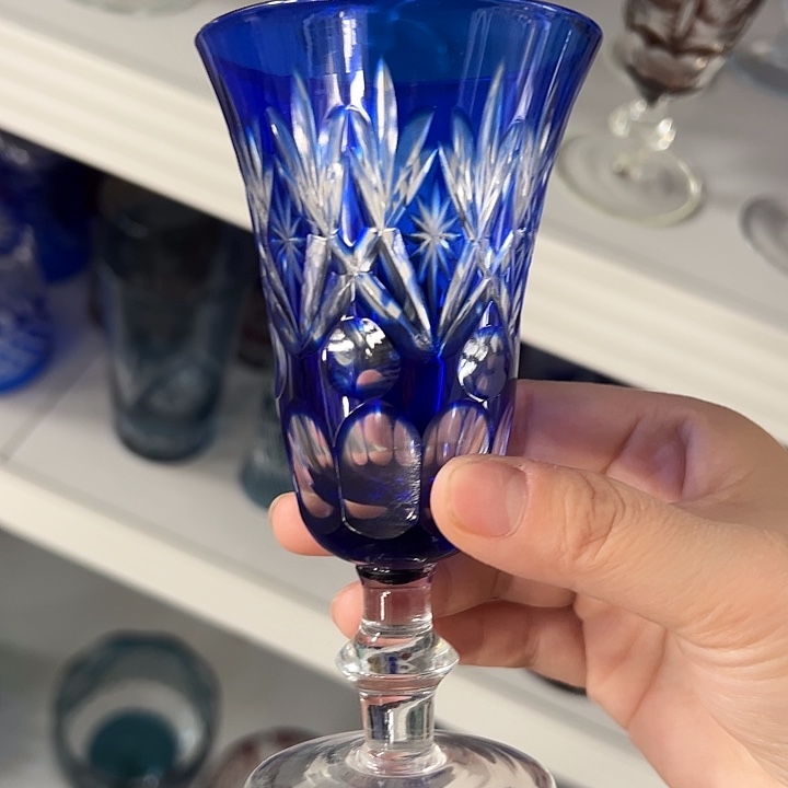 手柄款水晶玻璃微瑕一个