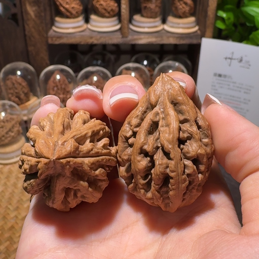 文玩核桃把件蝴蝶豆火