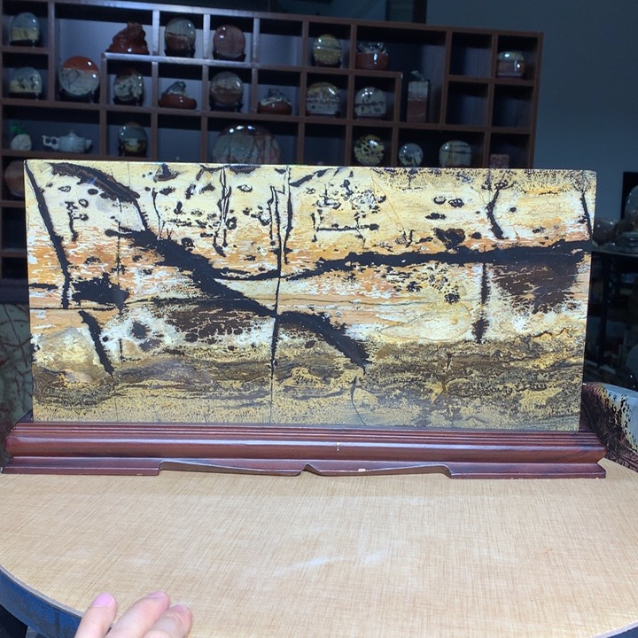 ，广西国画石摆件，观赏收藏