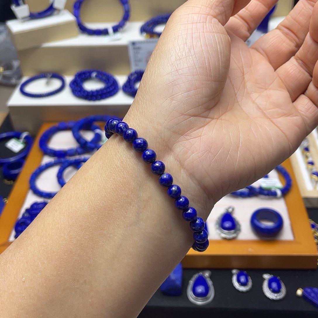 青金石手链6mm福利未镶嵌