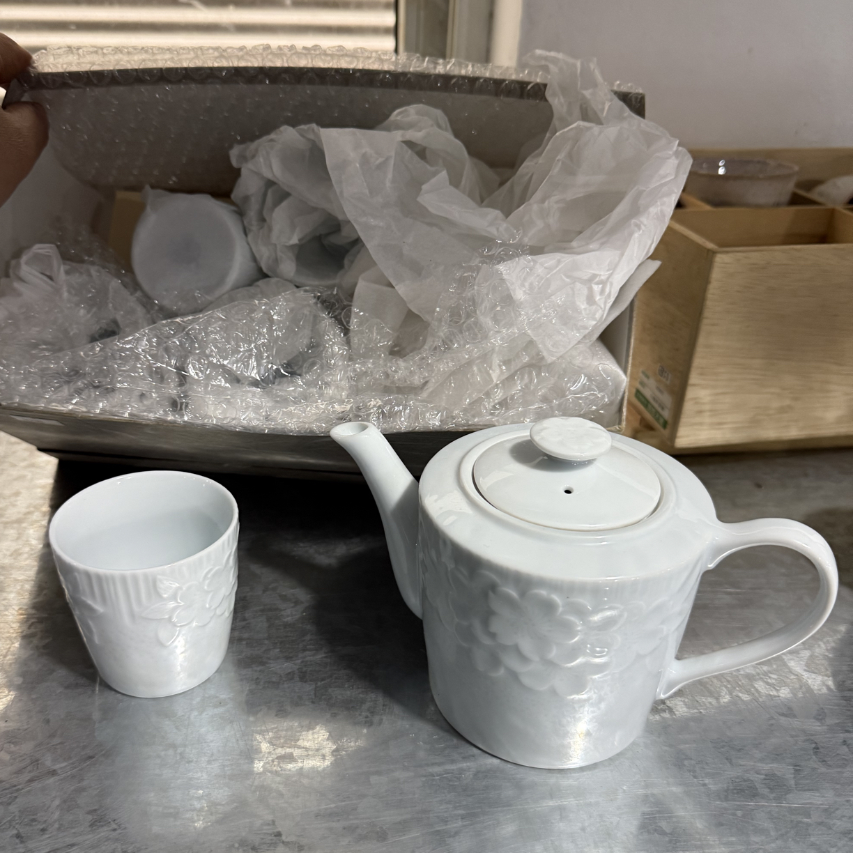 日本茶杯茶碗5只套装，不支持退换，介意勿拍