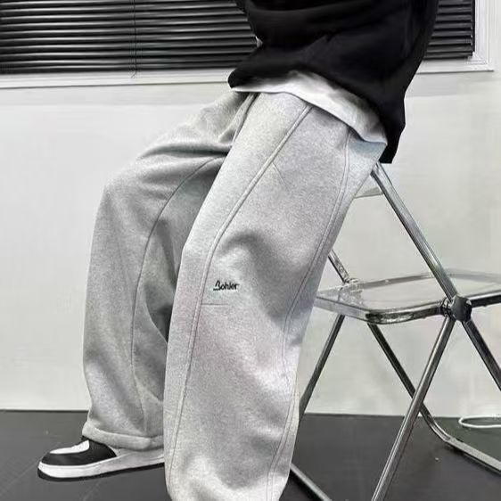 加肥加大2025秋冬款运动卫裤宽松直筒裤青少年男裤子外穿弹力