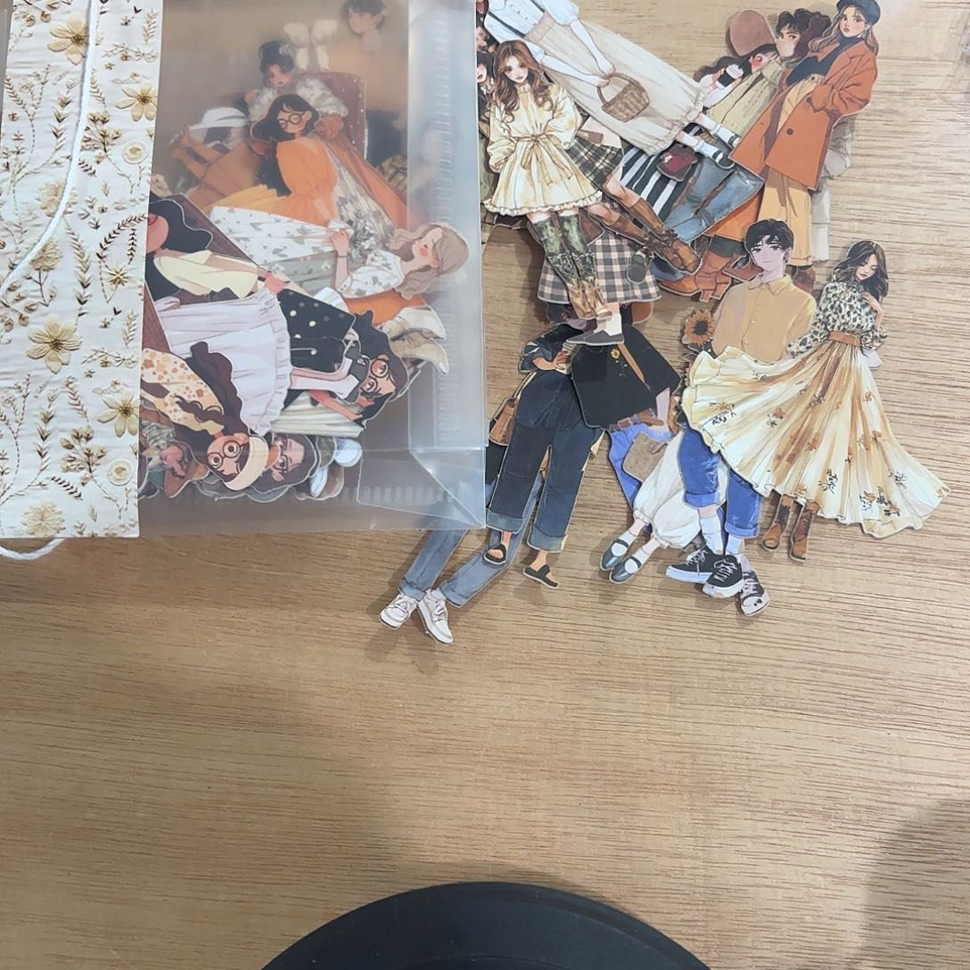 人潮如云大分量人物无白边贴纸包1包100枚