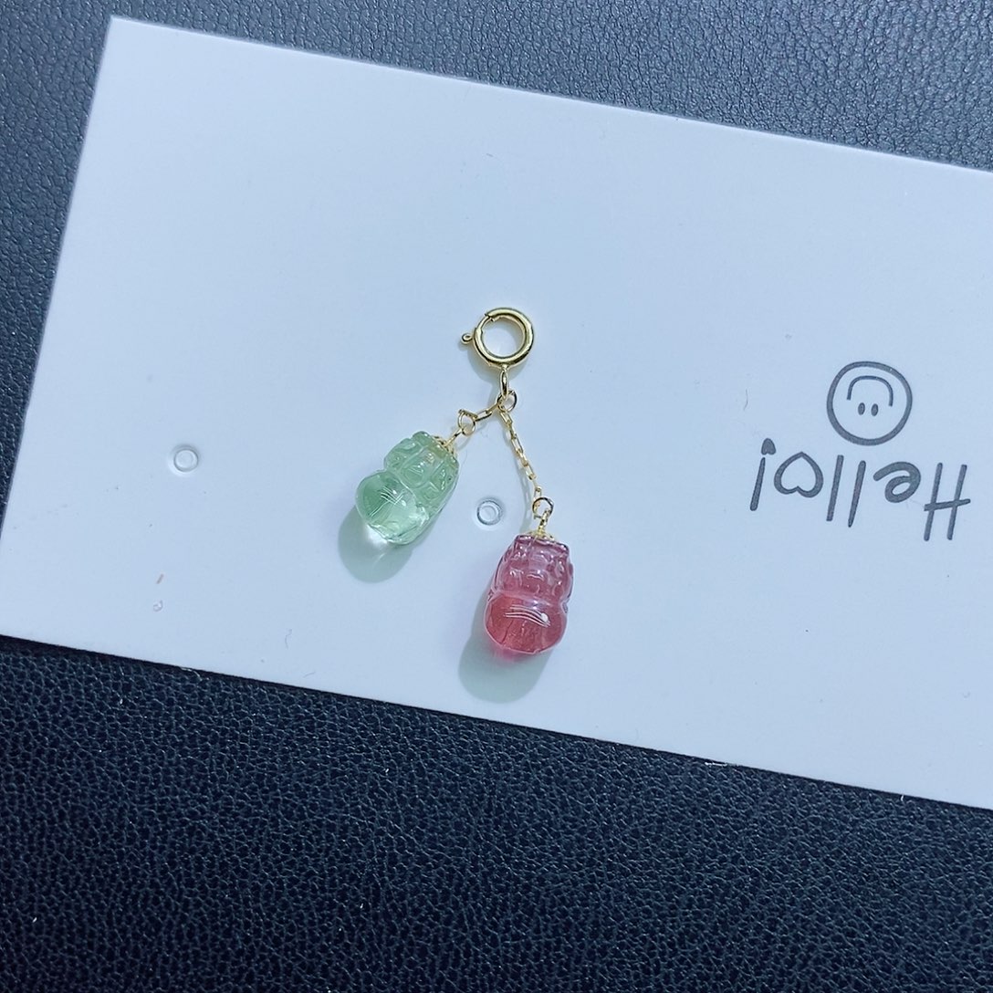 碧玺颈饰未镶嵌碧玺吊坠