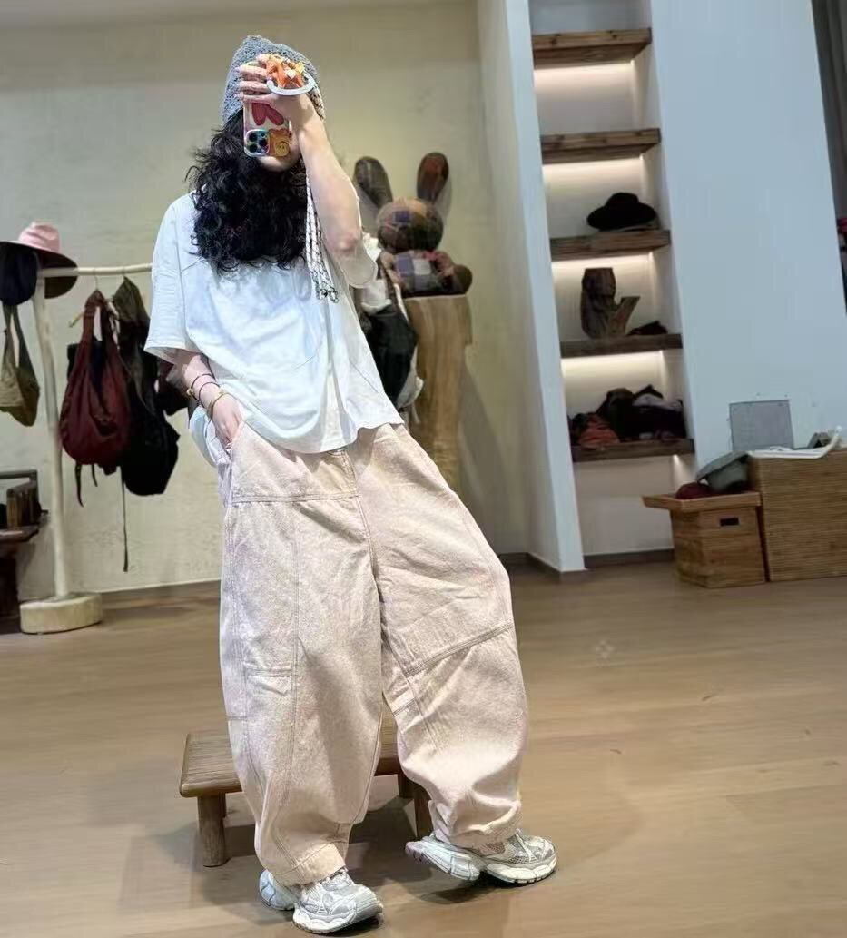 衣牧了然2411210双色亚麻色织三压线休闲裤