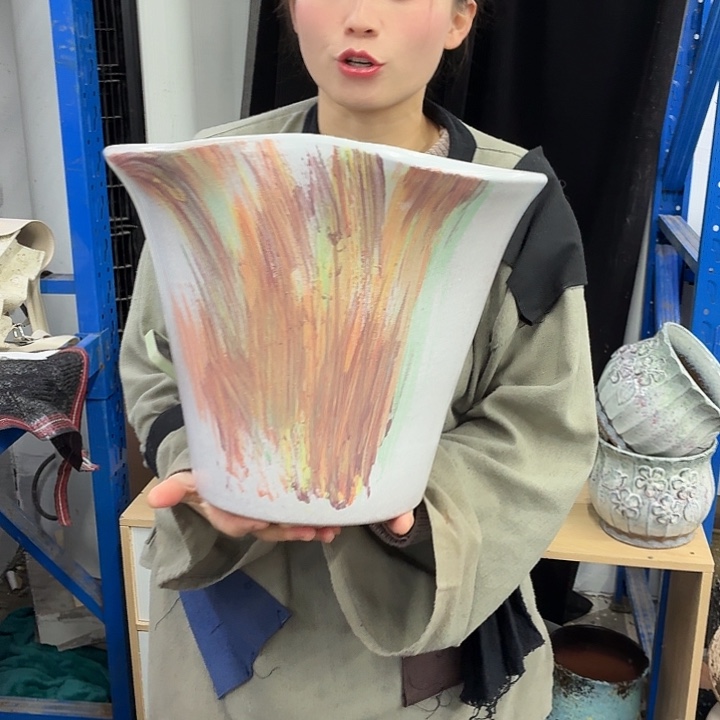 30×26×29 -粗陶花盆有孔-买买买