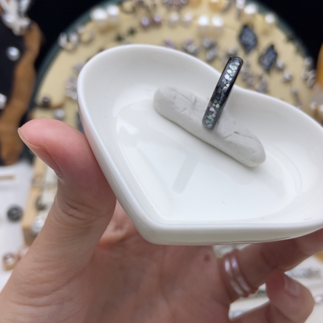 海水珍珠画框银S925镶嵌珍珠碎片星河戒指