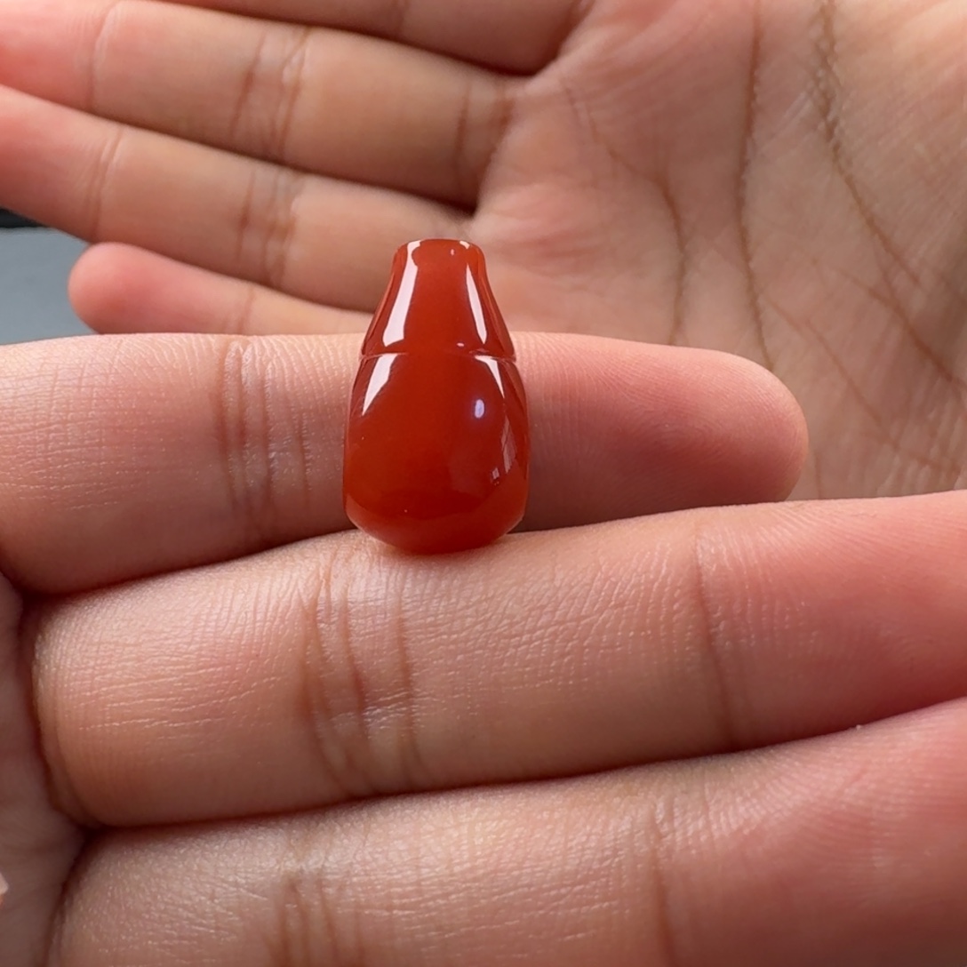 南红玛瑙未镶嵌三通11.8mm