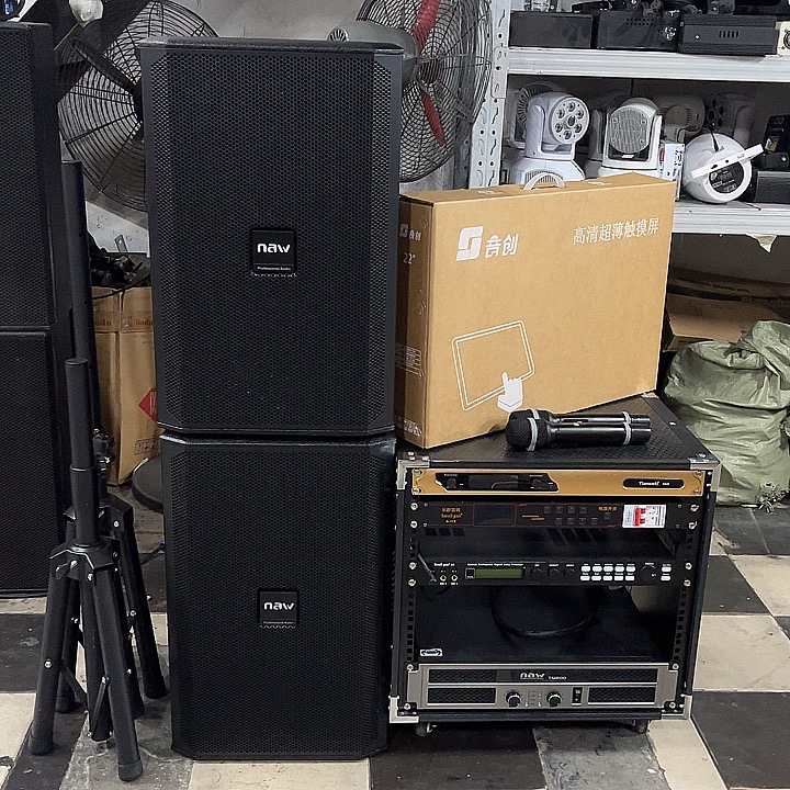 包邮美国NAW 12寸专业音响七件套+全新悠响点歌机