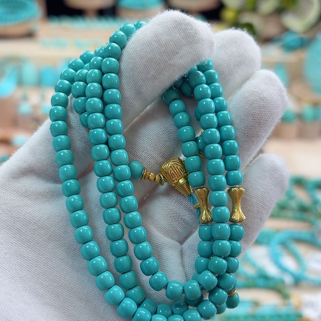 绿松石18K金镶嵌珠宝奇石5