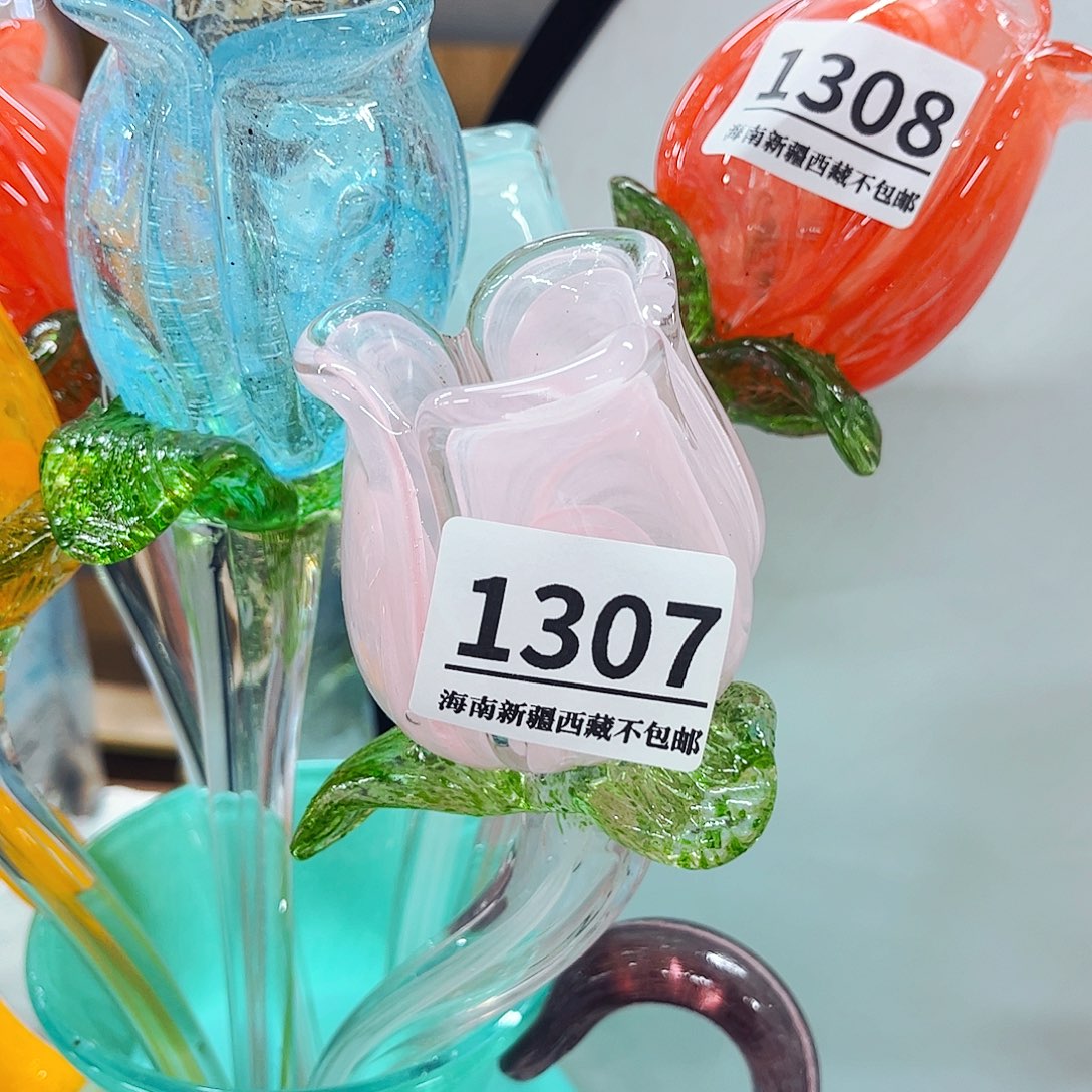 玫瑰1307 家悦美居琉璃摆件