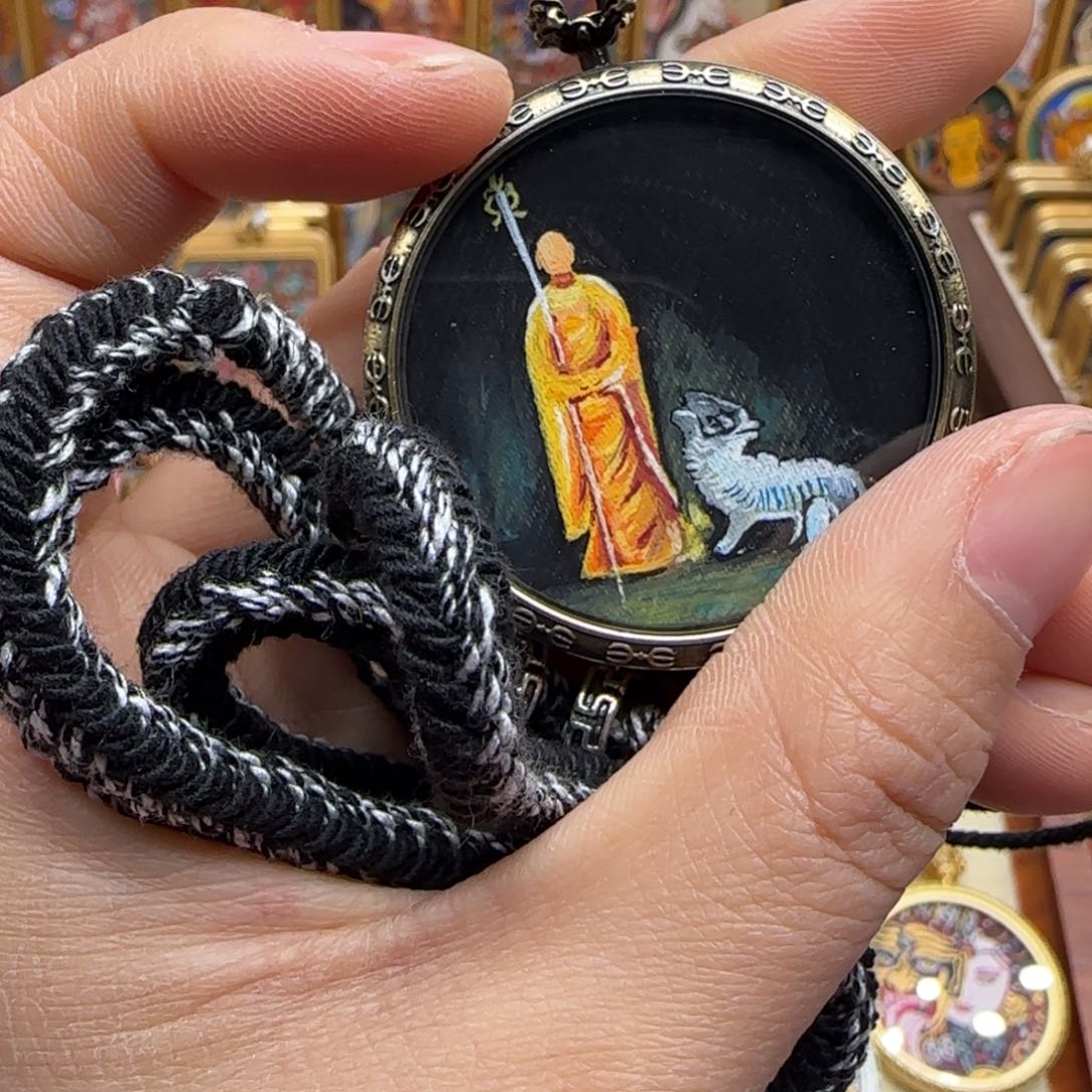 吊坠思**胜古祥手绘唐卡