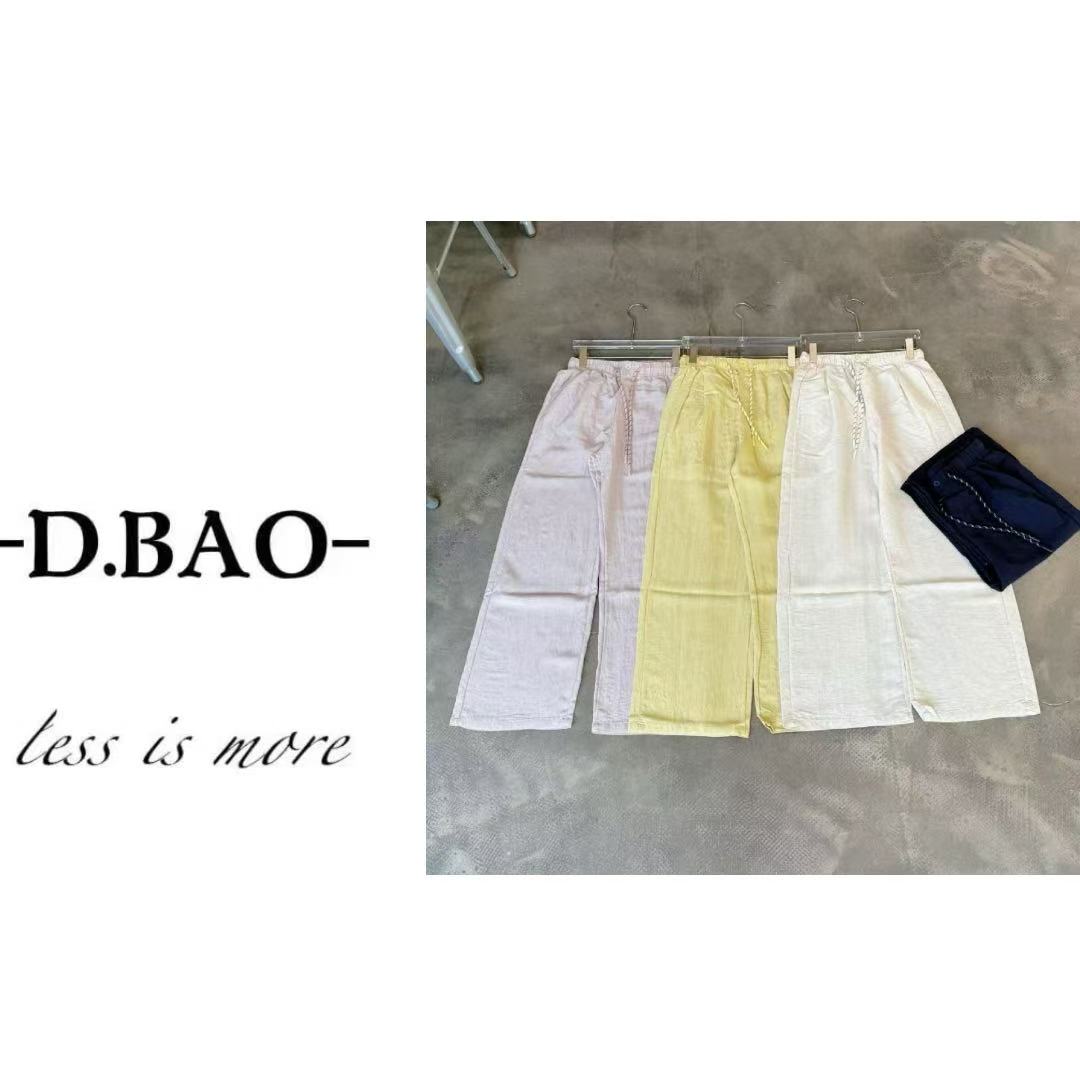 X'JIE-腰头钉扣天丝亚麻裤 090-WX062