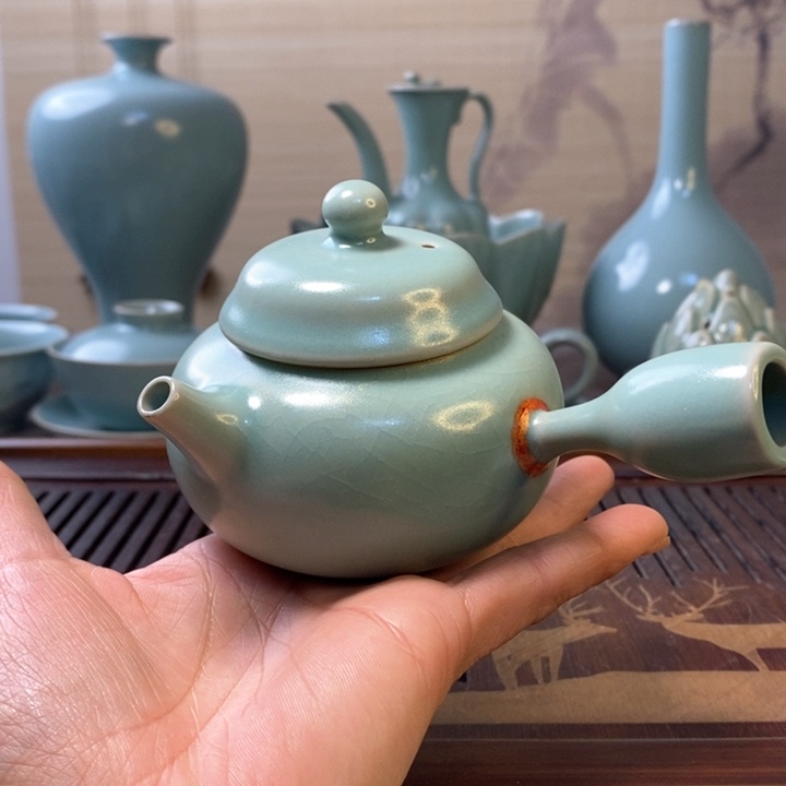 原产地汝瓷壶一一一一微