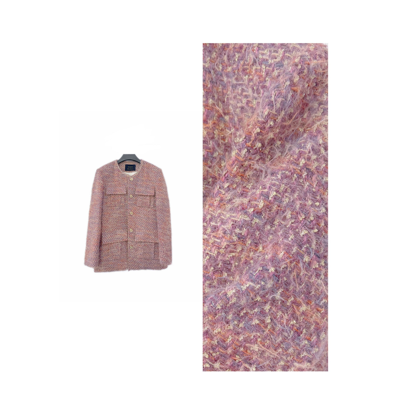 【香软千金】冬季新款粗花呢气质小香羽绒服