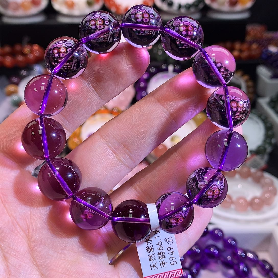 手链水晶未镶嵌巴西紫水晶