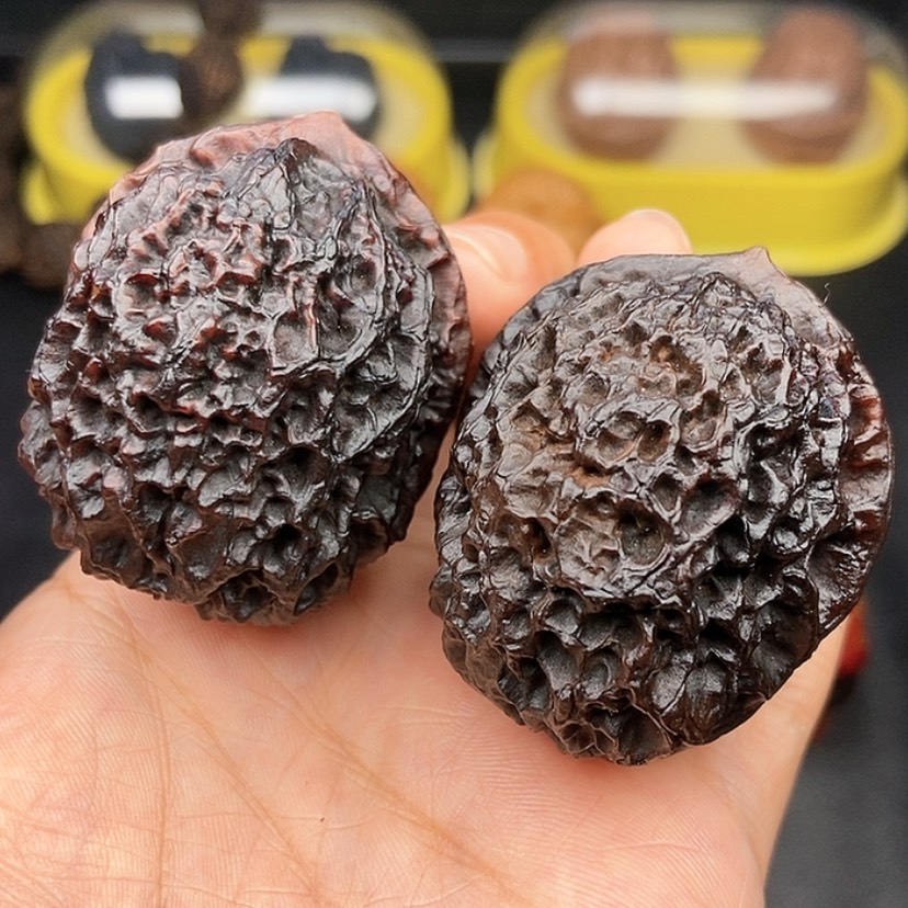 【闪购商品】文玩核桃把件43尺地闷凤凰牡丹