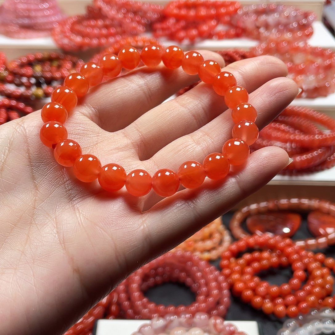 南红玛瑙未镶嵌手链8.6
