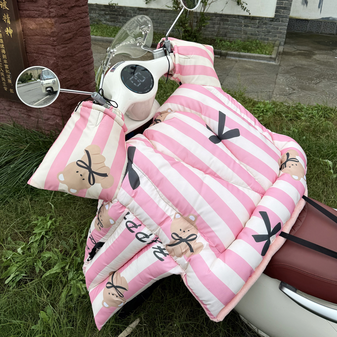 2025年新款加厚冬季电动车挡风被加大特厚加绒防寒防风冬季新款