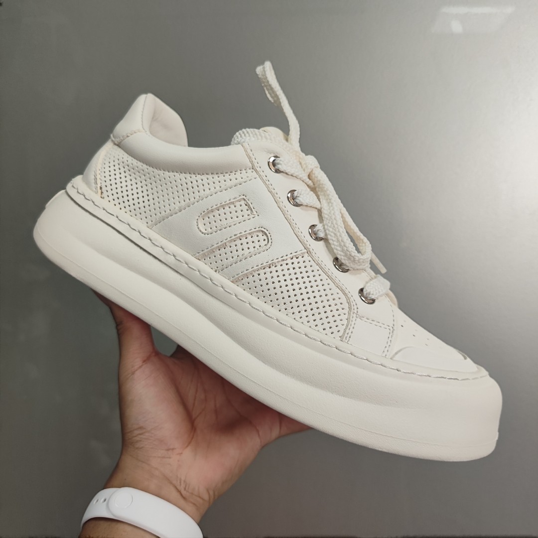 56809-百搭打孔头层牛皮小白鞋流透气潮鞋百搭时尚男鞋休闲鞋