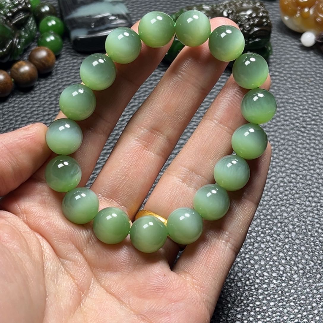 和田玉手链未镶嵌旭**升