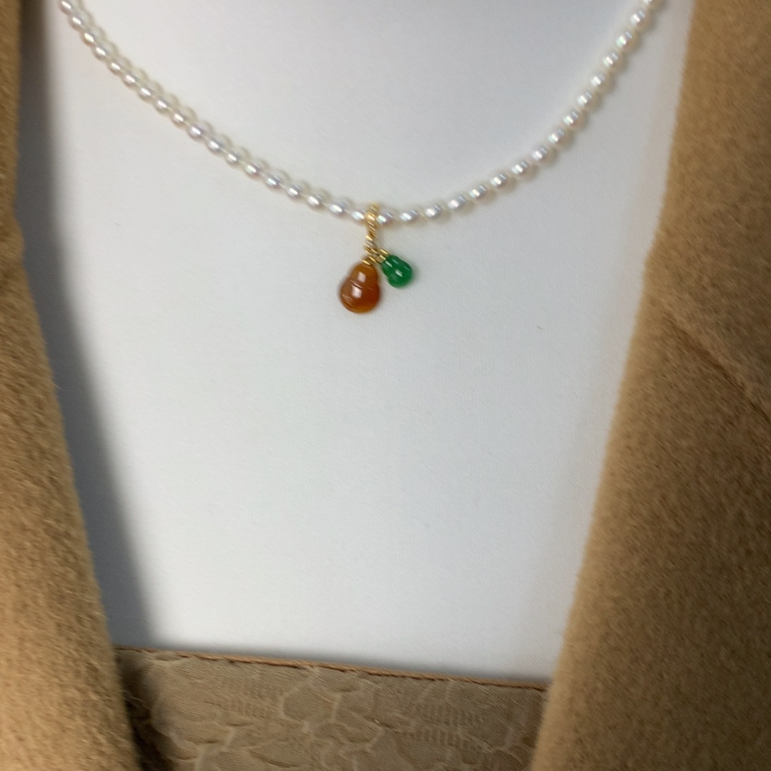 翡翠18K金镶嵌吊坠(不含链)翡翠