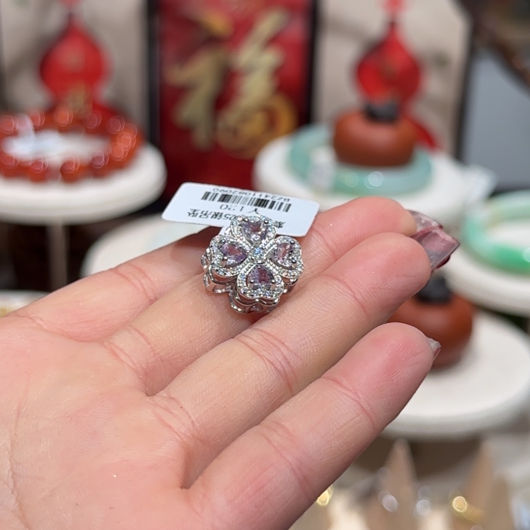 水晶吊坠(不含链)银S925镶嵌吊坠