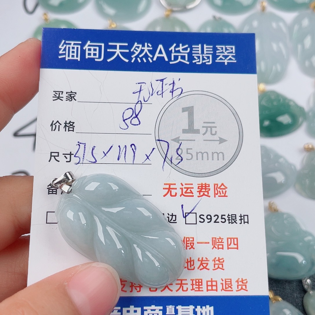 翡翠银S925镶嵌颈饰翡翠