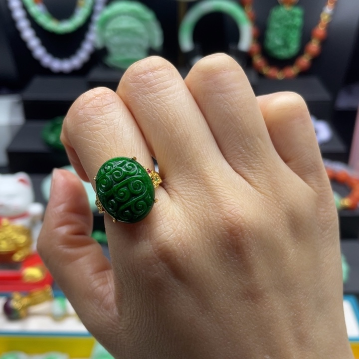 翡翠未镶嵌戒指翡翠戒指