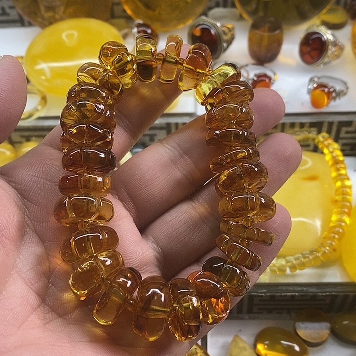 琥珀裸石未镶嵌꧁****手串