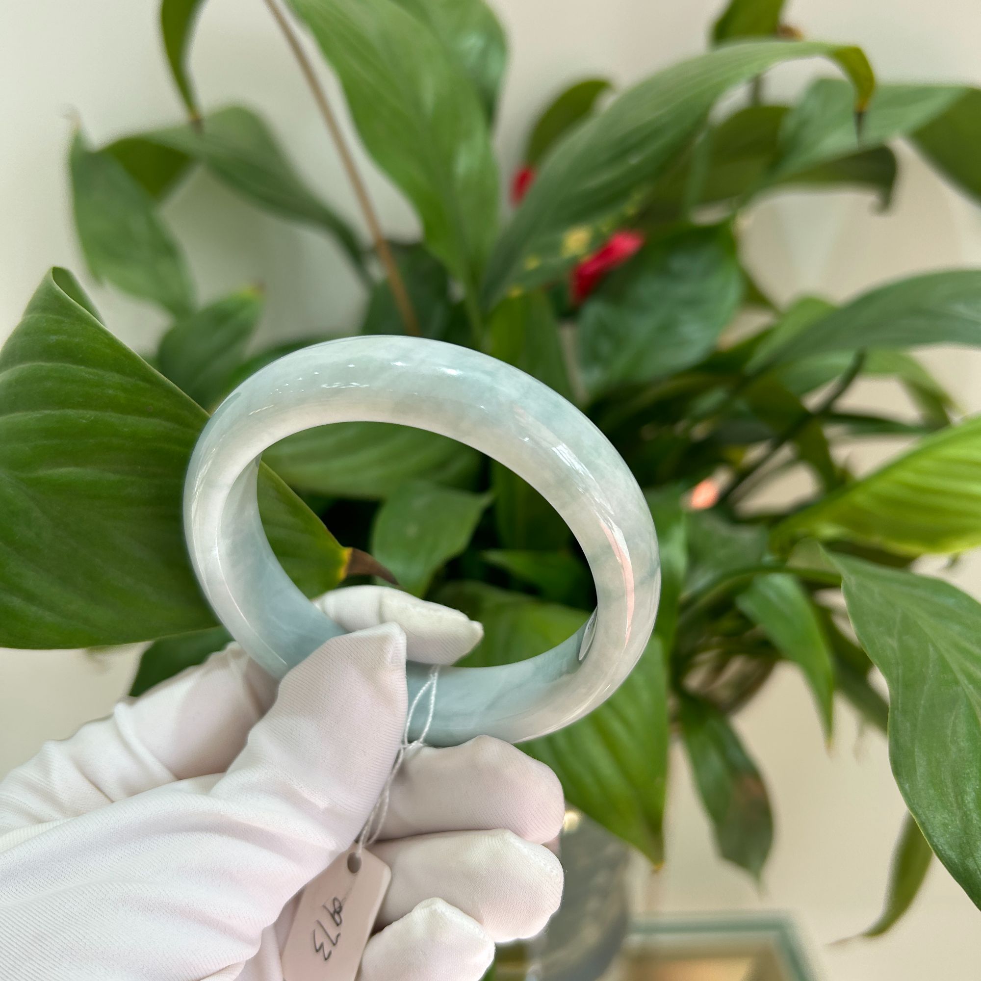 55.4#0973天然翡翠玉石手镯缅甸A货女款精美