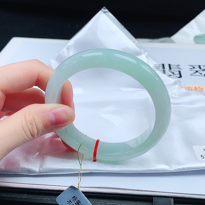 翡翠手镯未镶嵌缅甸天然a货手镯57+