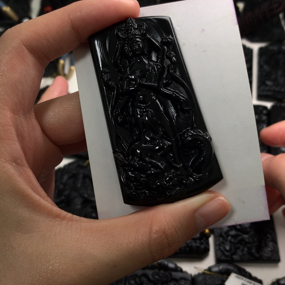 天然a货钢琴黑挂件