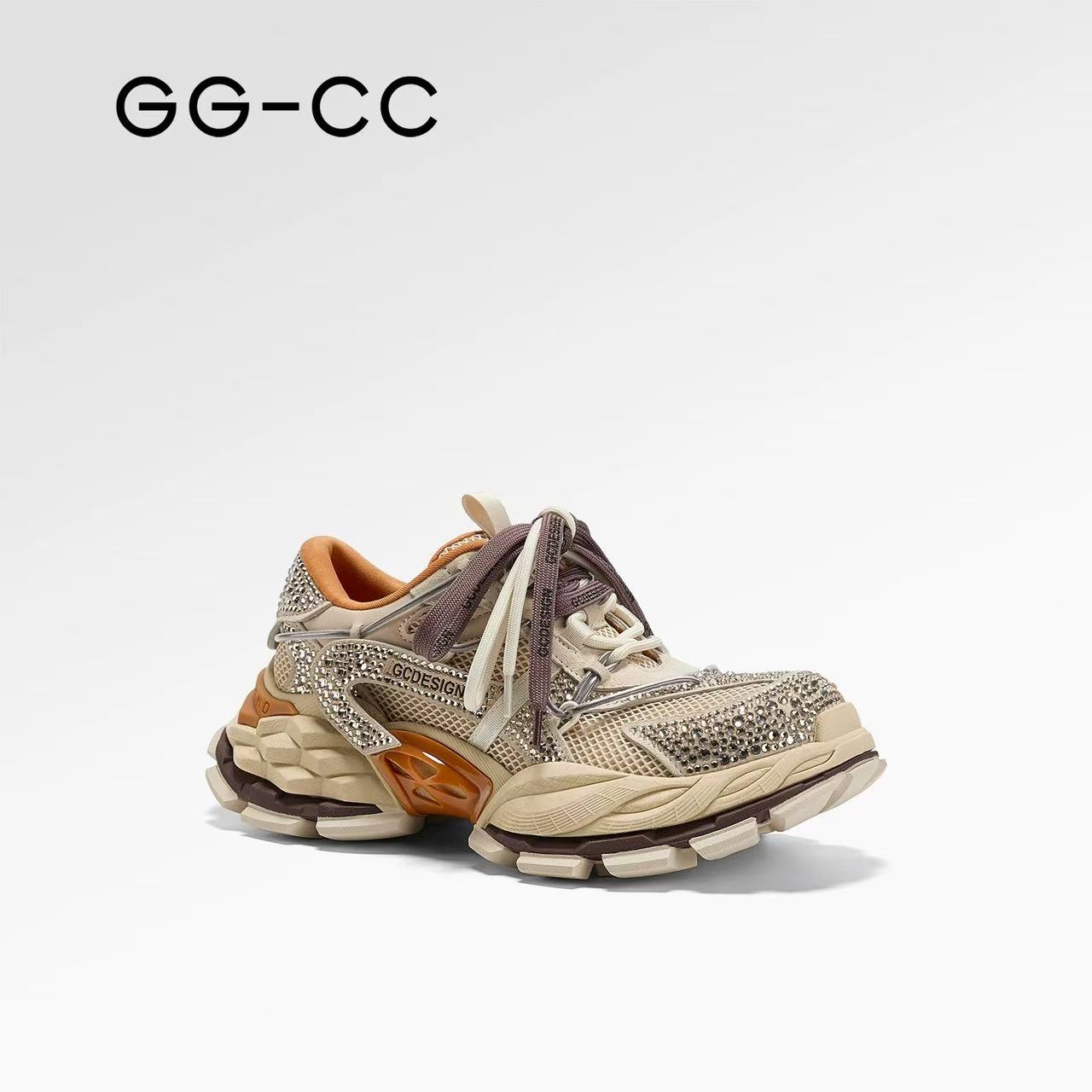 【明日起源】GG-CC2026年春季新款潮流重工老爹鞋女厚底增高鞋9911