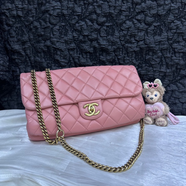 95新 Chanel/香奈儿 香奈儿粉色单肩包斜挎包