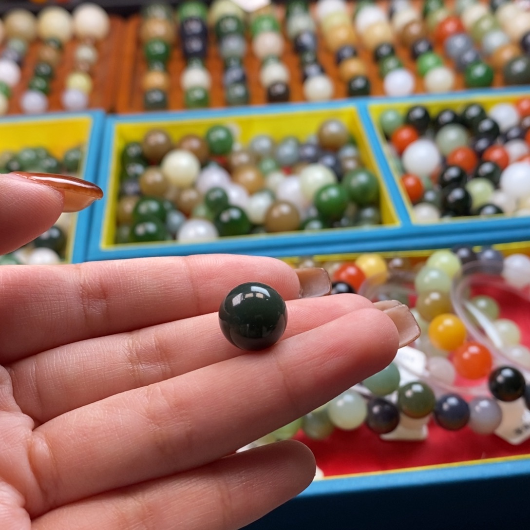 和田玉未镶嵌珠宝奇石福利青玉蓝调单珠z12