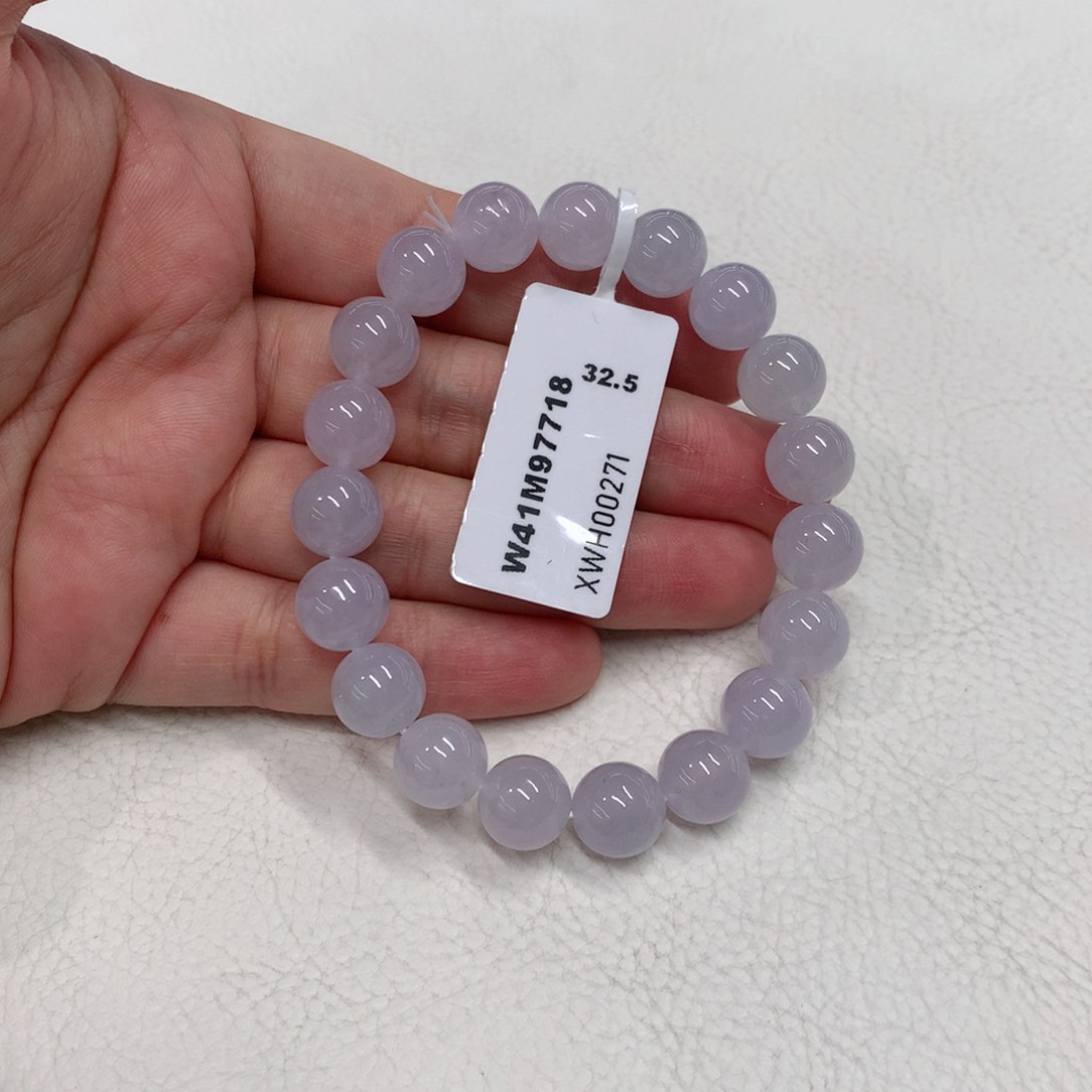 未镶嵌手串翡翠冰紫手串