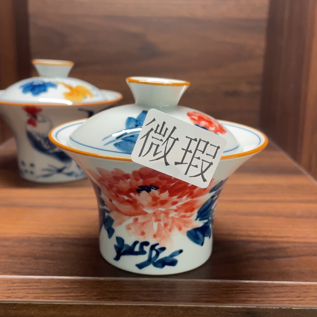 微瑕釉下彩纯手绘