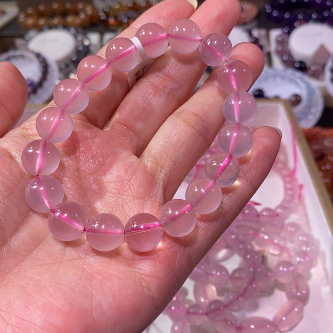 水晶手链未镶嵌a***困粉晶11