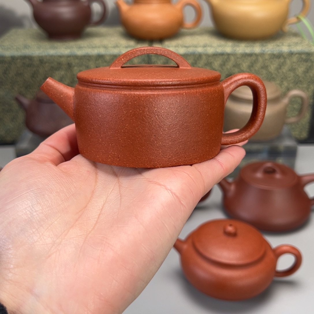 紫砂茶壶红降坡汉瓦125c c