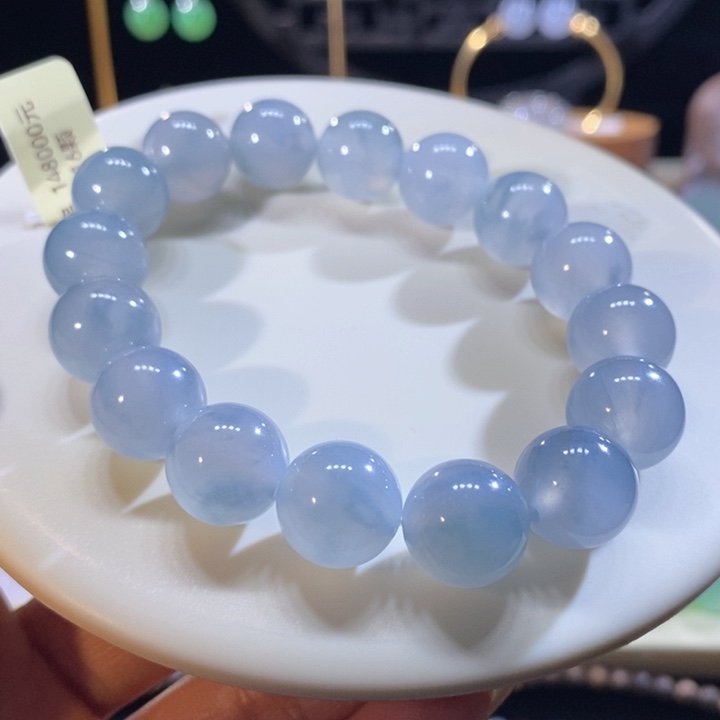翡翠未镶嵌吊坠(不含链)翡翠冰蓝紫手串